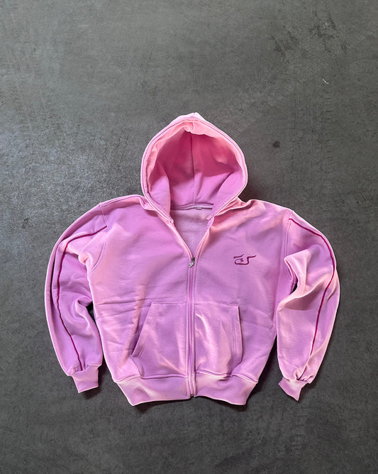 PINK ZIP-UP HOODIE